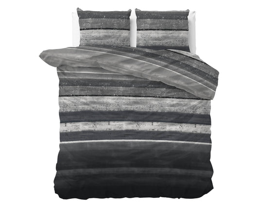 Bettbezug Flanel Marcus Grau 240 x 220 cm - Palo24