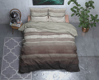 Bettbezug Flanel Marcus Taupe 140 x 220 cm - Palo24