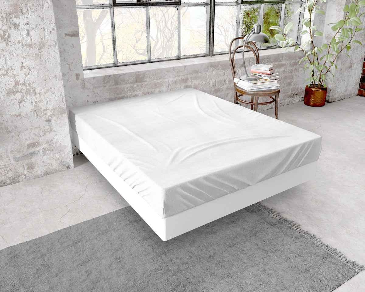 Flanel Premium Spannbettlaken Weiss 90 x 200/210 cm Weiss / 100% Flanell Baumwolle / 90 x 200/210 cm