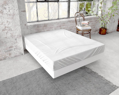 Flanel Premium Spannbettlaken Weiss 160 x 200/210 cm - Palo24