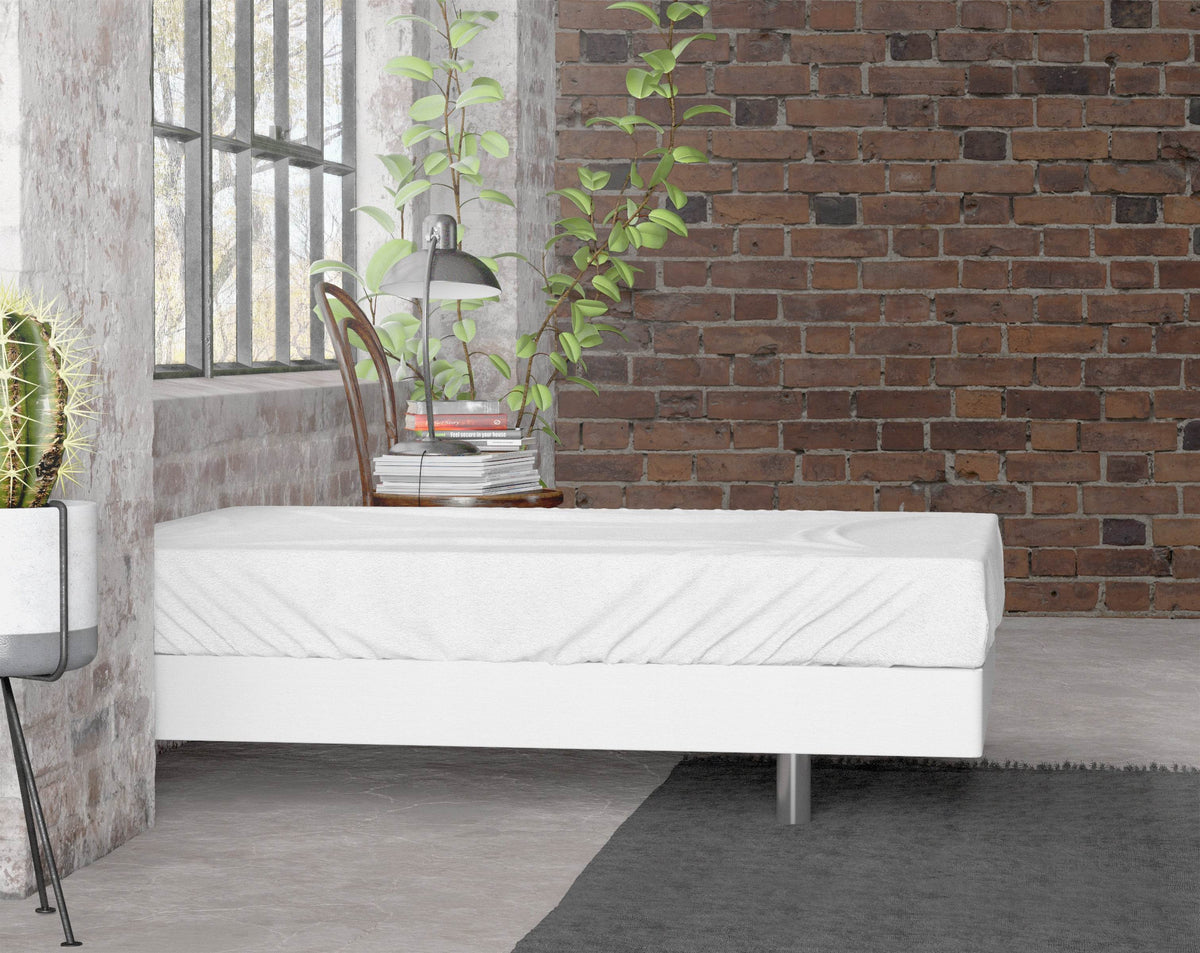 Flanel Premium Spannbettlaken Weiss 180 x 200/210 cm - Palo24