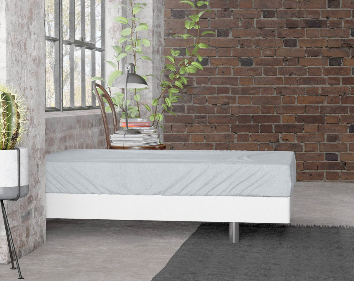Flanel Premium Spannbettlaken Grau 200 x 200/220 cm - Palo24