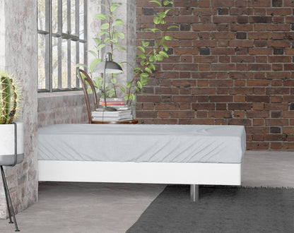 Flanel Premium Spannbettlaken Grau 200 x 200/220 cm - Palo24