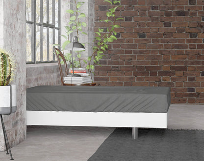 Flanel Premium Spannbettlaken Anthrazit 140 x 200/210 cm - Palo24