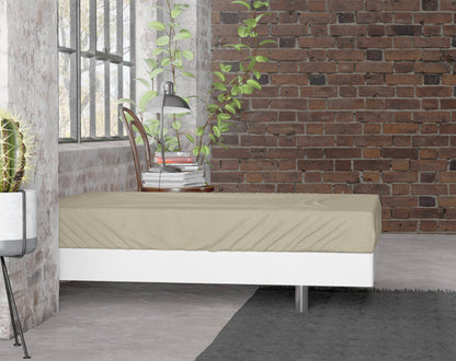 Flanel Premium Spannbettlaken Taupe 60 x 120 cm - Palo24