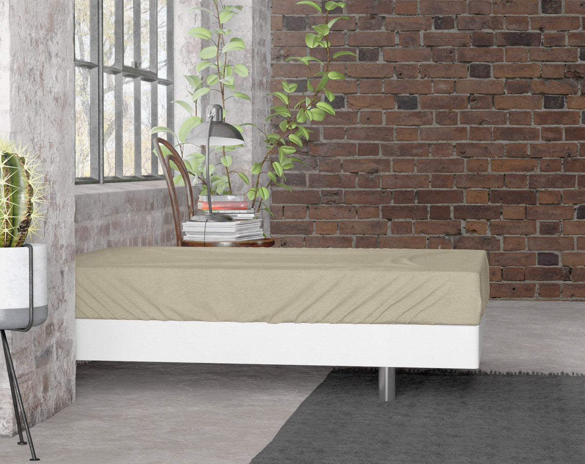 Flanel Premium Spannbettlaken Taupe 40 x 80 cm - Palo24
