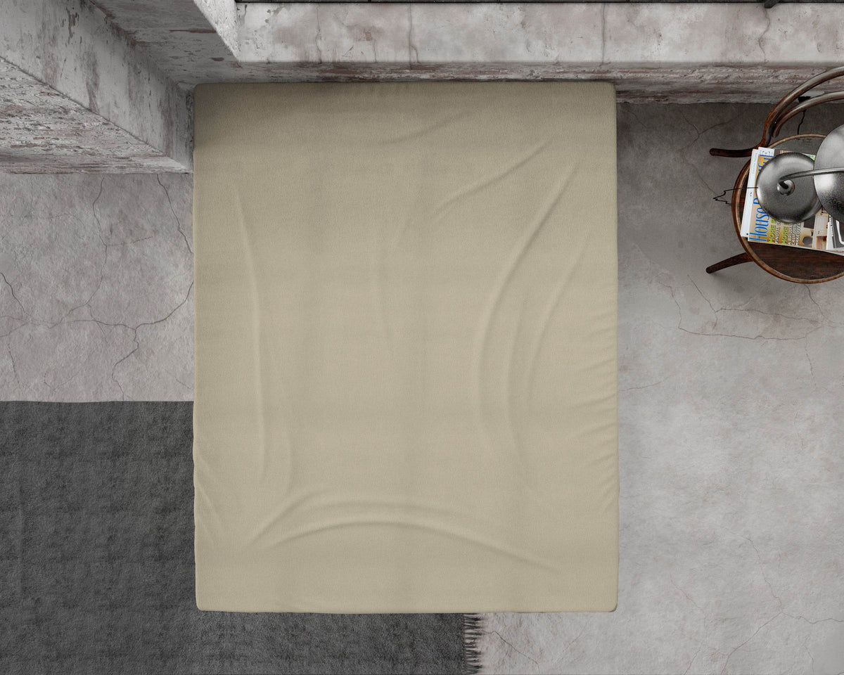Flanel Premium Spannbettlaken Taupe 40 x 80 cm - Palo24