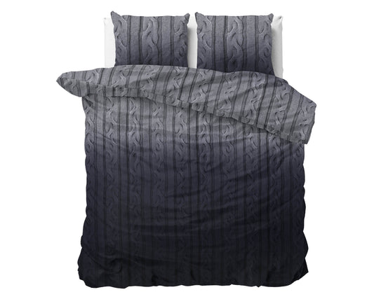 Bettbezug DH Flanel Dante Anthrazit 240 x 220 cm - Palo24