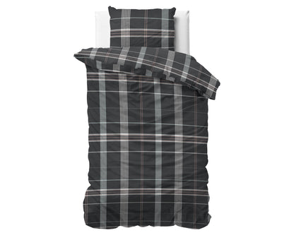 Bettbezug DH Flanel Bruce Taupe 140 x 220 cm - Palo24