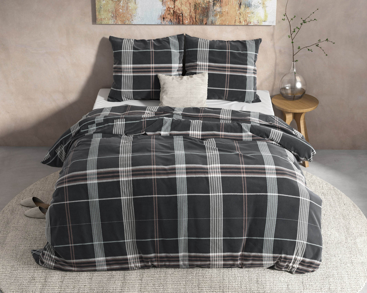 Bettbezug DH Flanel Bruce Taupe 140 x 220 cm - Palo24