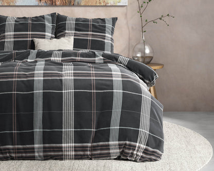 Bettbezug DH Flanel Bruce Taupe 140 x 220 cm - Palo24