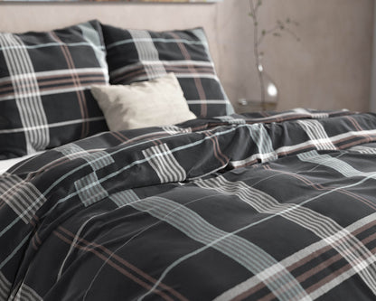 Bettbezug DH Flanel Bruce Taupe 140 x 220 cm - Palo24