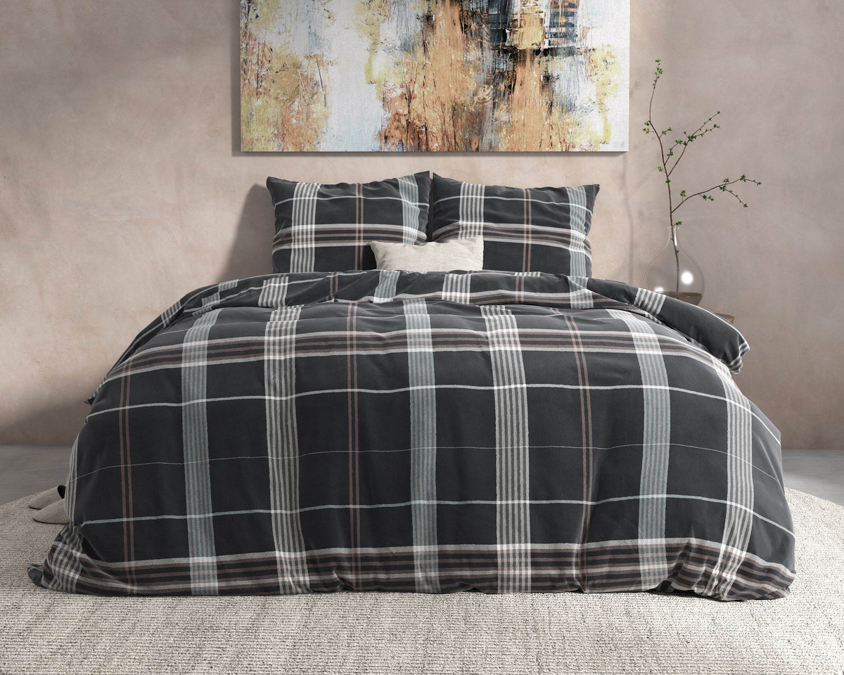 Bettbezug DH Flanel Bruce Taupe 140 x 220 cm - Palo24