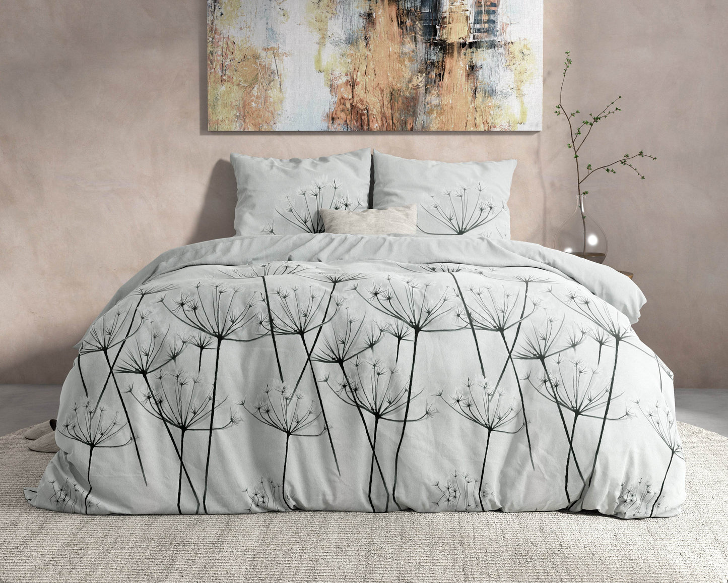 Bettbezug Flanel Jaelyn Grey 240 x 220 cm - Palo24