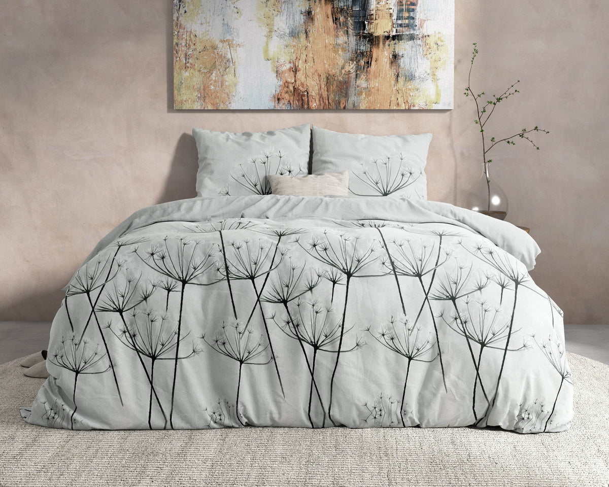 Bettbezug Flanel Jaelyn Grey 240 x 220 cm - Palo24