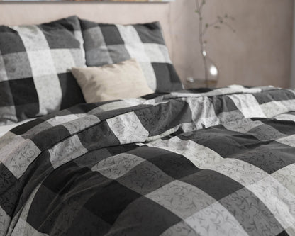 Bettbezug DH Flanel Steef Anthrazit 200 x 220 cm - Palo24