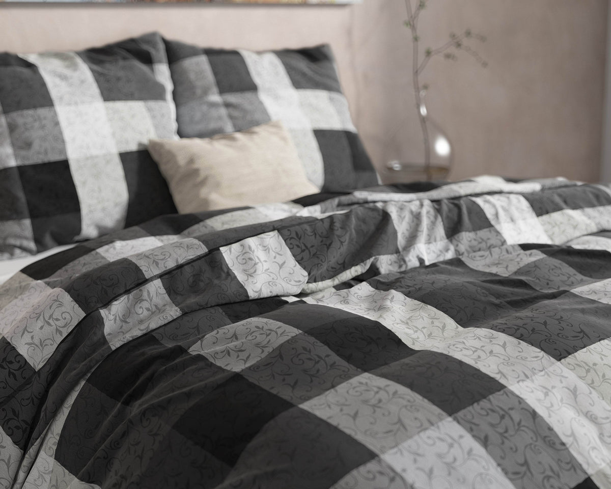 Bettbezug DH Flanel Steef Anthrazit 200 x 220 cm - Palo24