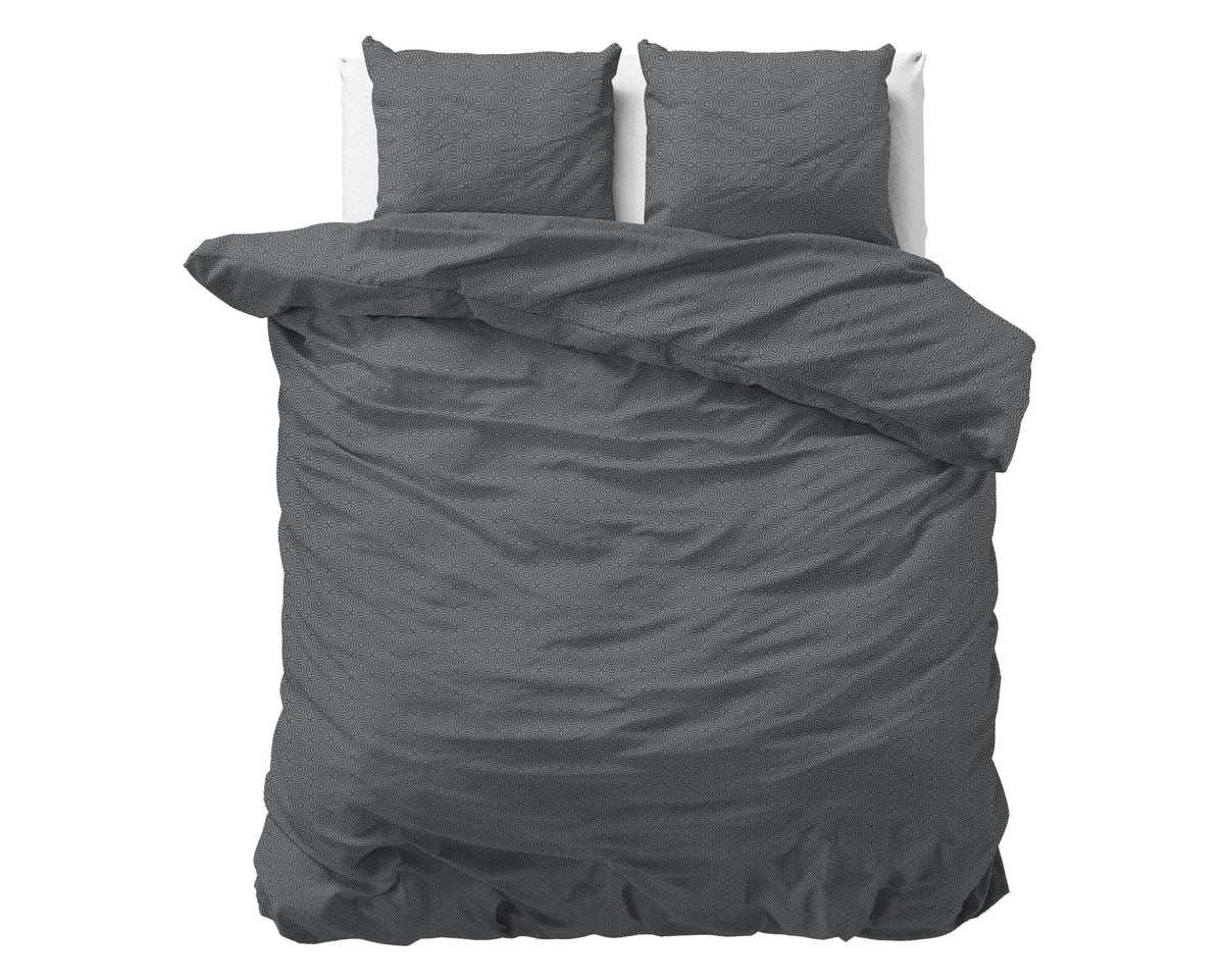 Bettbezug Flanel Jason Anthrazit 240 x 220 cm - Palo24