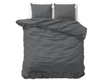 Bettbezug Flanel Jason Anthrazit 140 x 220 cm - Palo24