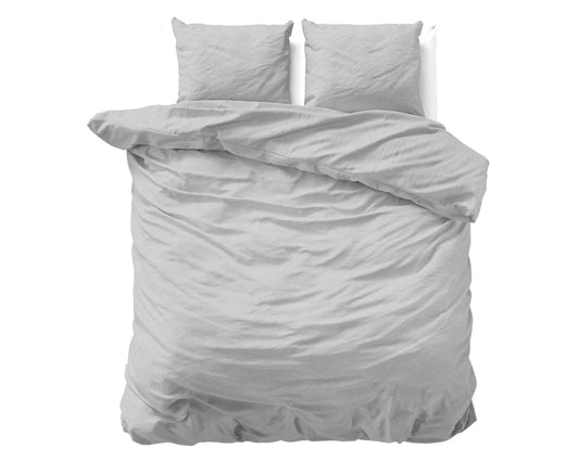 Bettbezug Flanel Jason Grau 240 x 220 cm - Palo24