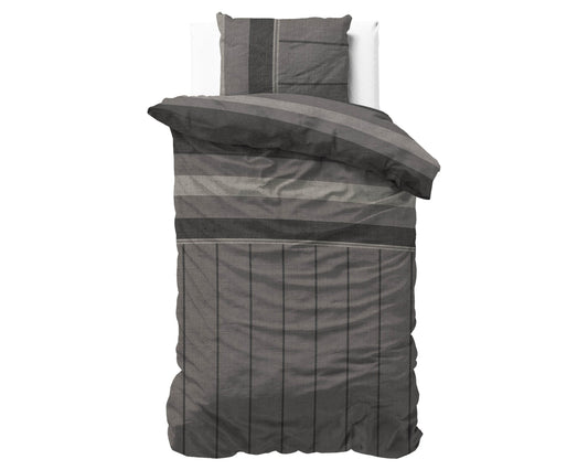 Bettbezug Flanel Kees Taupe 140 x 220 cm - Palo24