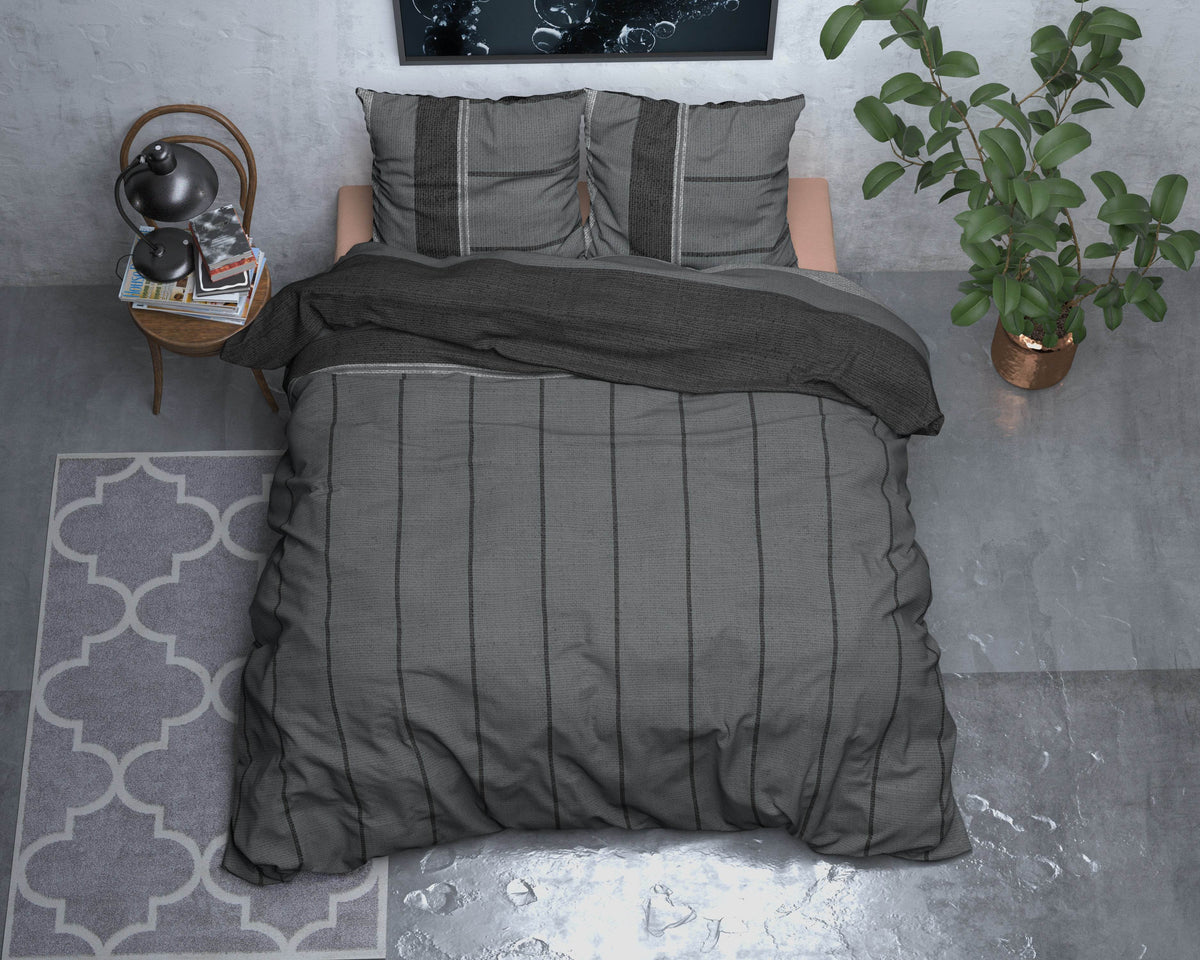 Bettbezug FL Kees Anthrazit 240 x 220 cm - Palo24