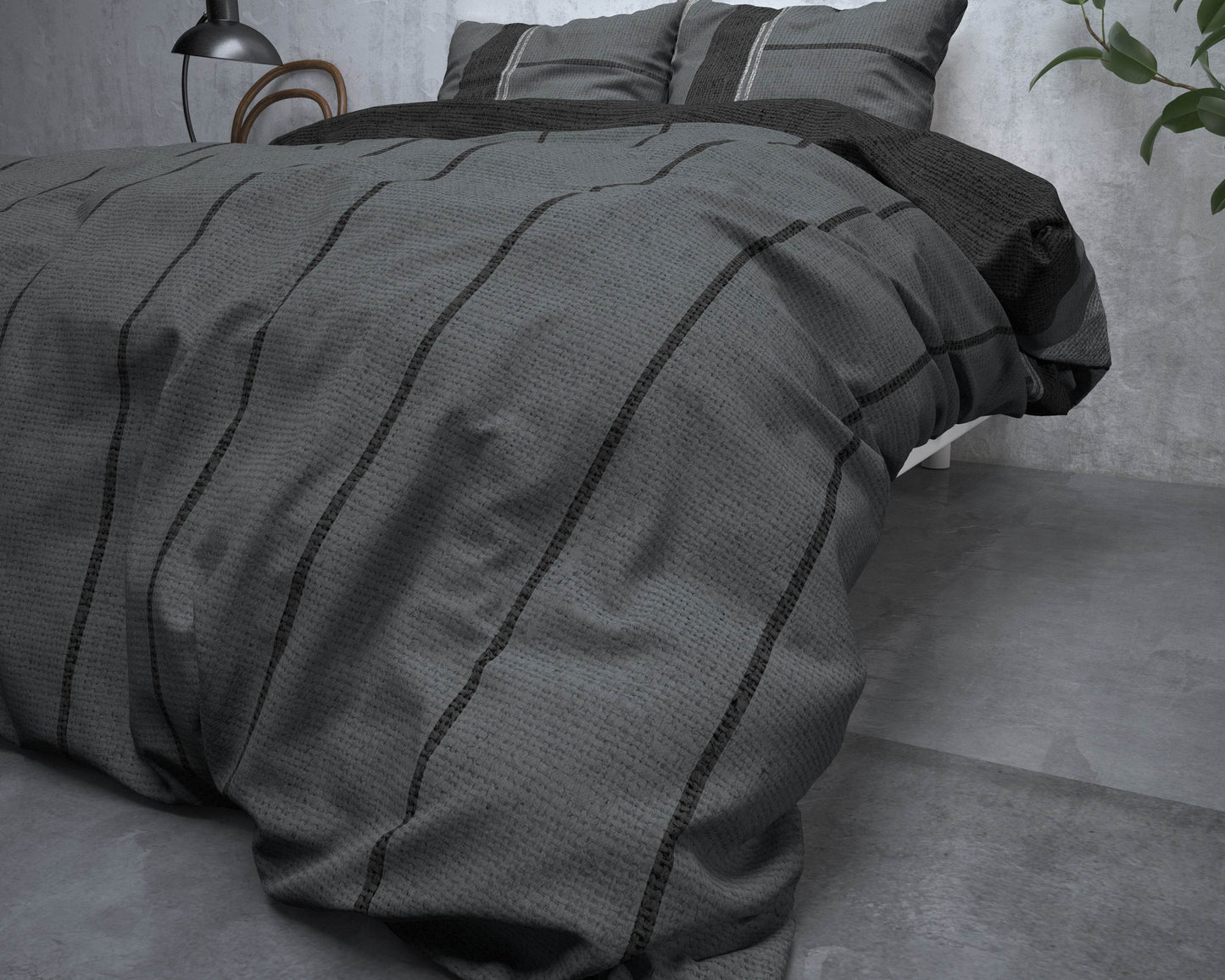 Bettbezug FL Kees Anthrazit 240 x 220 cm - Palo24