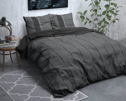 Bettbezug FL Kees Anthrazit 240 x 220 cm - Palo24