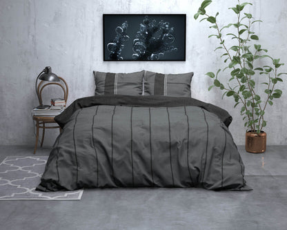 Bettbezug FL Kees Anthrazit 240 x 220 cm - Palo24
