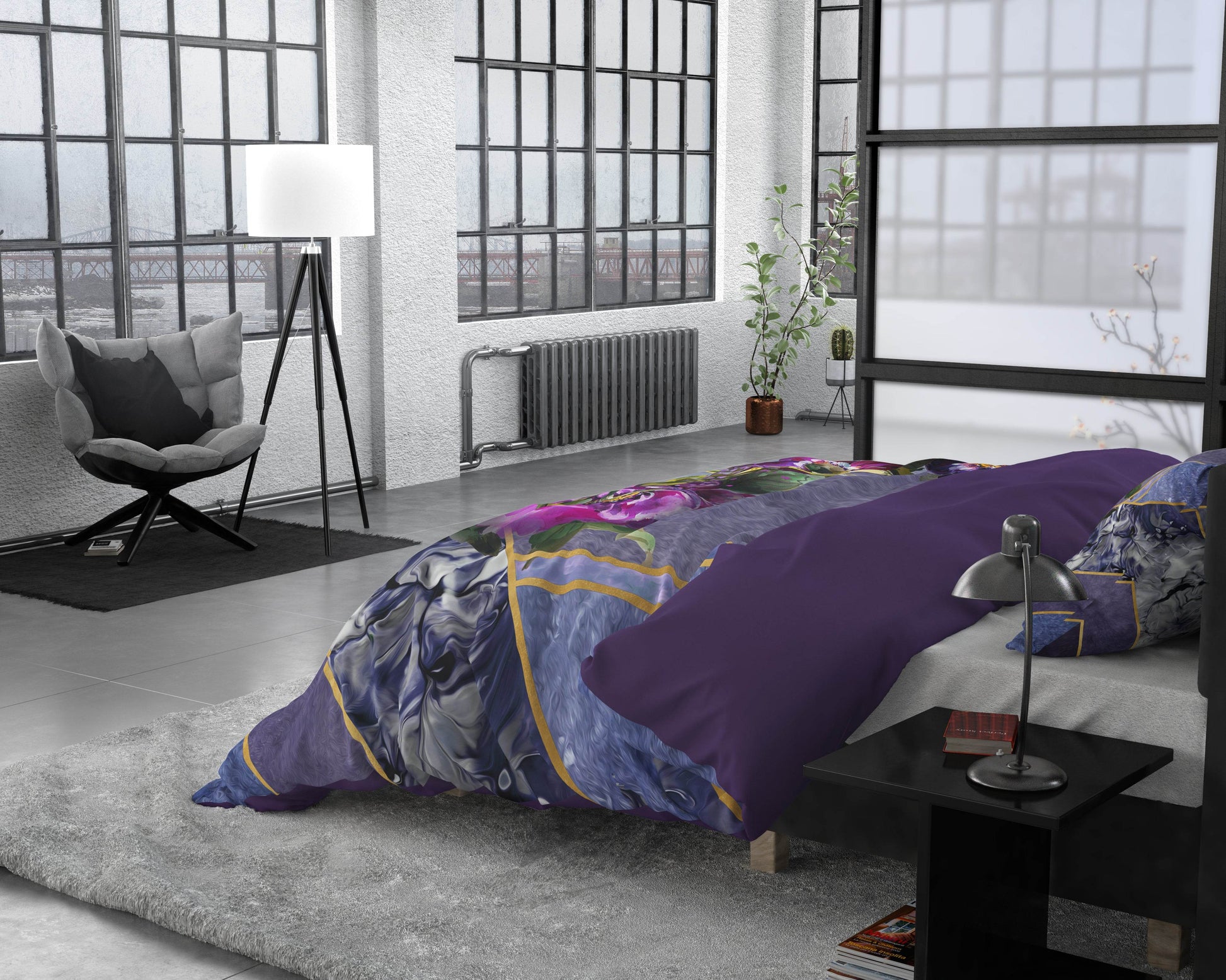 Bettbezug Kannieta Purple 240x220 cm - Palo24