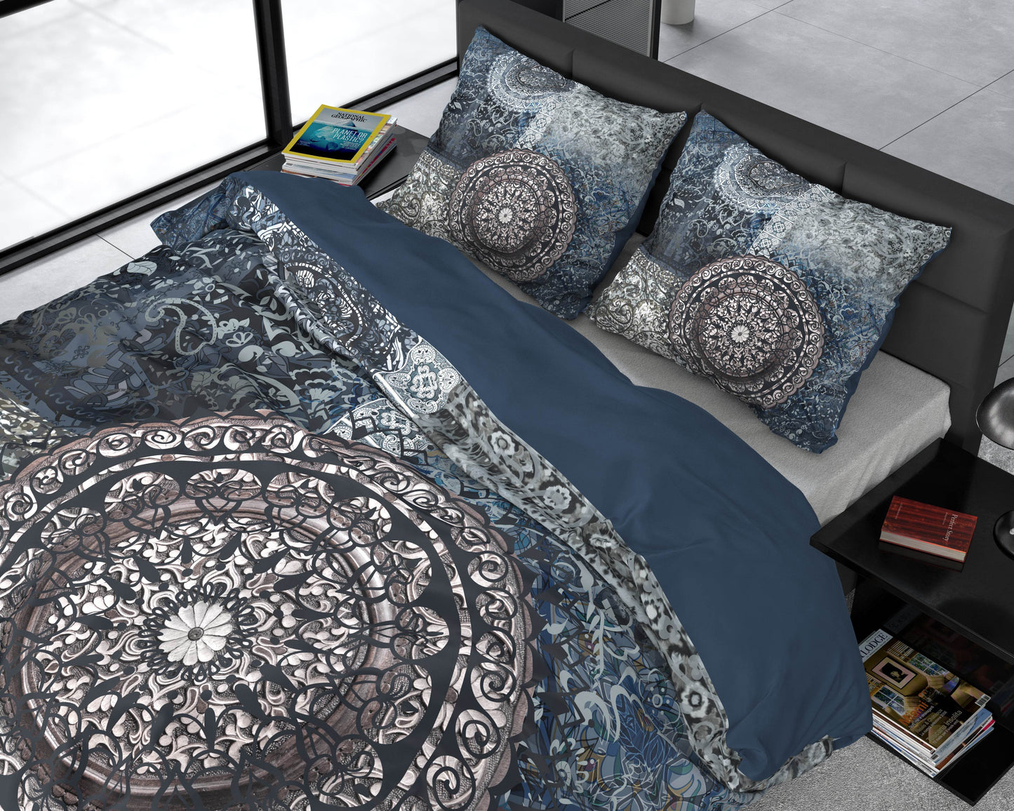 Bettbezug Asien Indigo 200 x 220 cm - Palo24