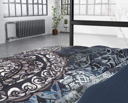 Bettbezug Asien Indigo 200 x 220 cm - Palo24