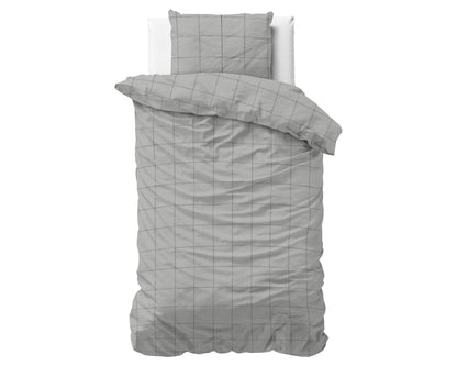 Bettbezug Deep check Grey 140 x 220 cm - Palo24