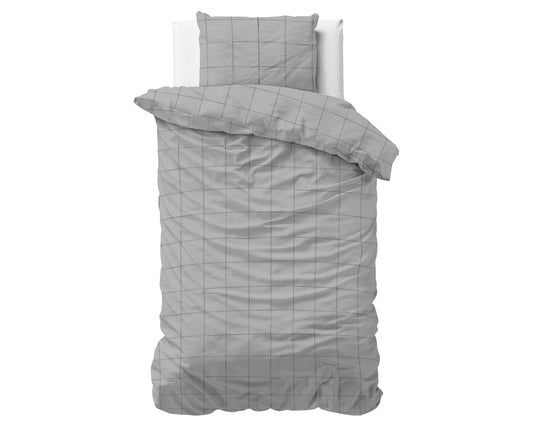Bettbezug Deep check Grey 140 x 220 cm - Palo24