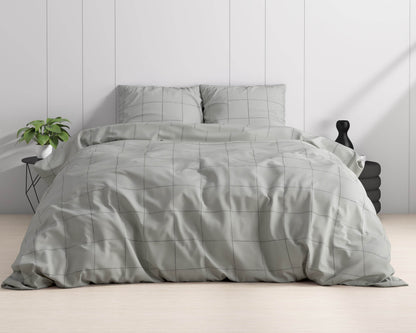 Bettbezug Deep check Grey 240 x 220 cm - Palo24