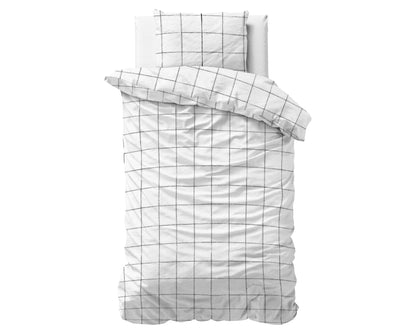 Bettbezug Deep check White 140 x 220 cm - Palo24