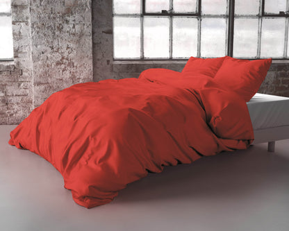 Bettbezug Satin Point Rot 200 x 220 cm - Palo24