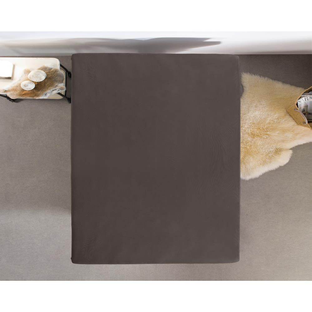 Doppelt Jersey 220 gr. Spannbettlaken Deep Taupe 140 x 200/220 cm - Palo24