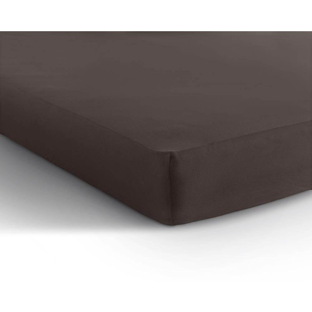 Doppelt Jersey 220 gr. Spannbettlaken Deep Taupe 140 x 200/220 cm - Palo24