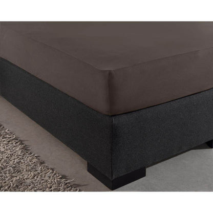 Doppelt Jersey 220 gr. Spannbettlaken Deep Taupe 160/180 x 200/220 cm - Palo24