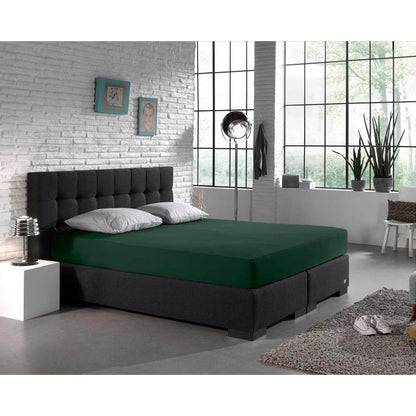 Doppelt Jersey 220 gr. Spannbettlaken Botanisch Grün 80/100 x 220 cm - Palo24