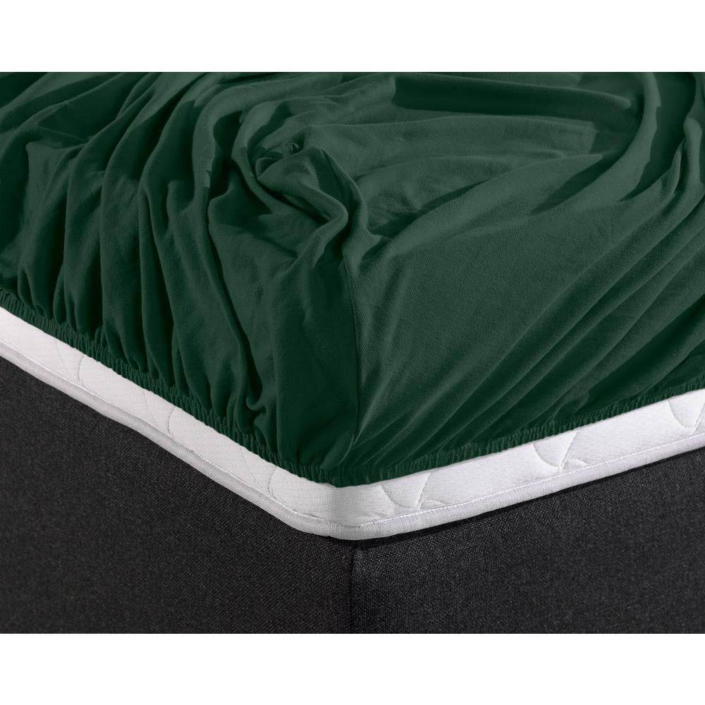 Doppelt Jersey 220 gr. Spannbettlaken Botanisch Grün 80/100 x 220 cm - Palo24