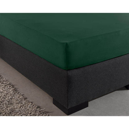 Doppelt Jersey 220 gr. Spannbettlaken Botanisch Grün 140 x 200/220 cm - Palo24
