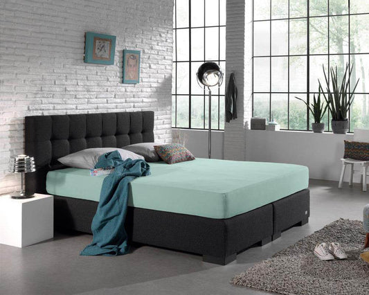 Doppelt Jersey 220 gr. Spannbettlaken Pastel Blau 140 x 200/220 cm - Palo24