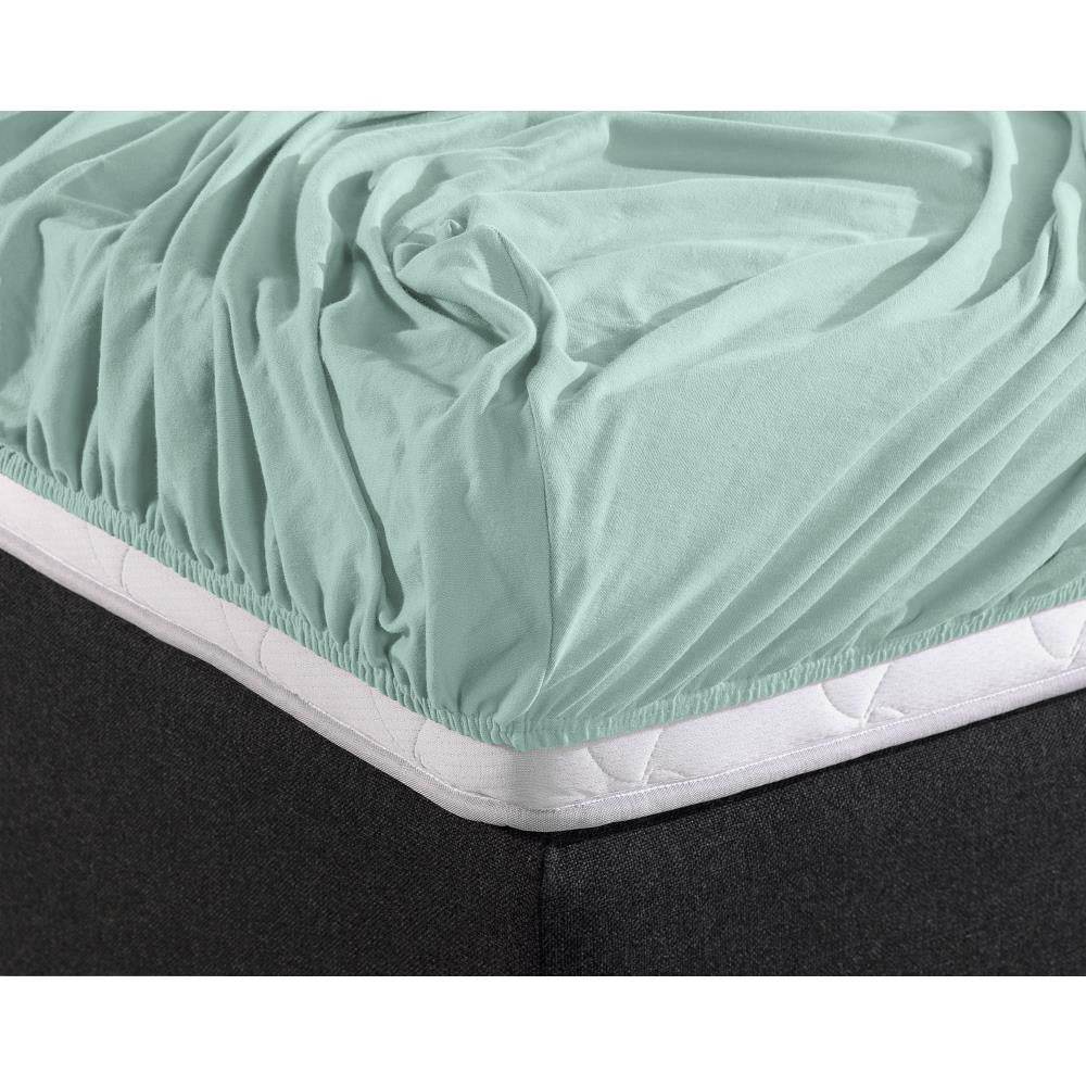 Doppelt Jersey 220 gr. Spannbettlaken Pastel Blau 140 x 200/220 cm - Palo24