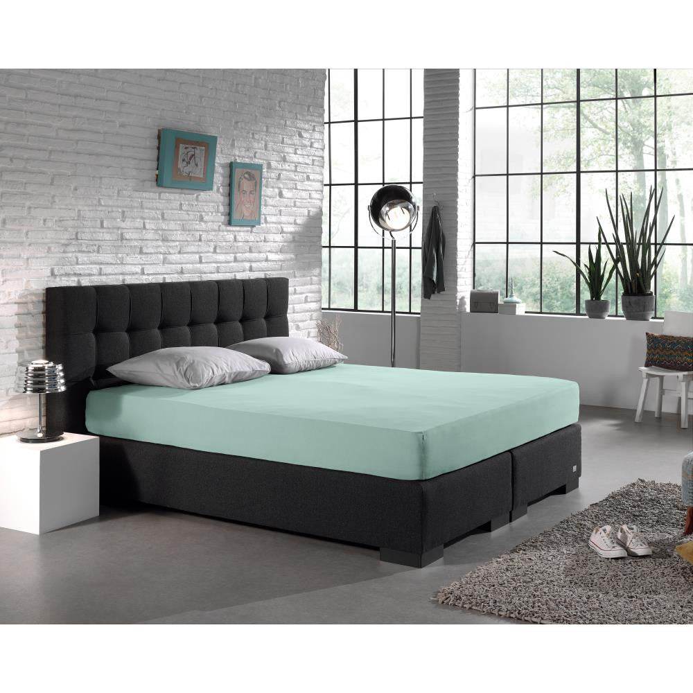 Doppelt Jersey 220 gr. Spannbettlaken Pastel Blau 140 x 200/220 cm - Palo24