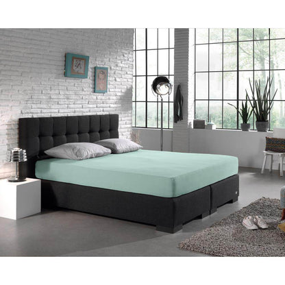 Doppelt Jersey 220 gr. Spannbettlaken Pastel Blau 140 x 200/220 cm - Palo24