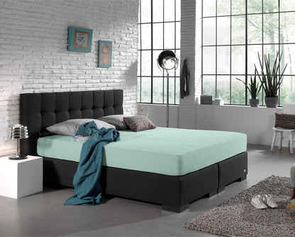 Einzel Jersey 135 gr. Spannbettlaken Pastel Blau 140 x 200 cm - Palo24