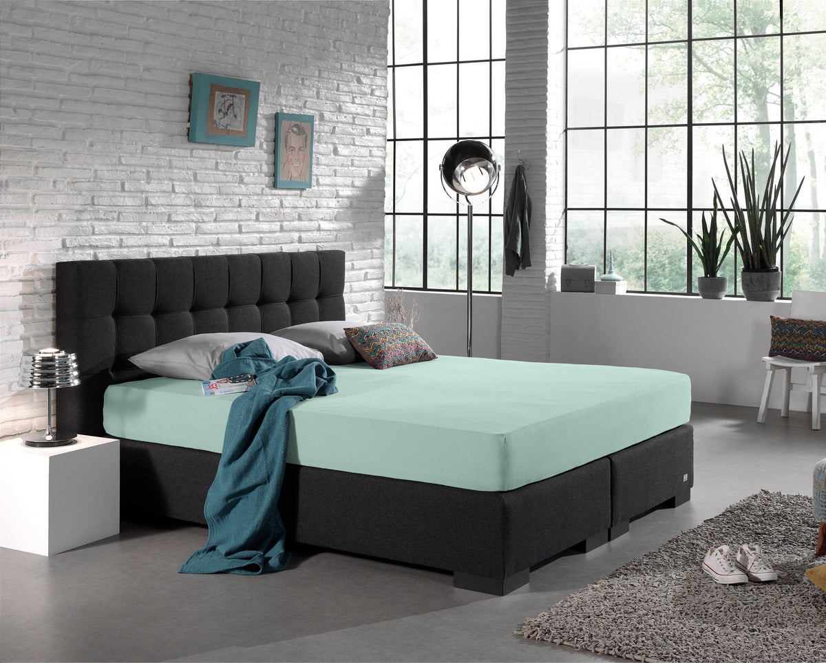 Einzel Jersey 135 gr. Spannbettlaken Pastel Blau 160/180 x 200 cm - Palo24