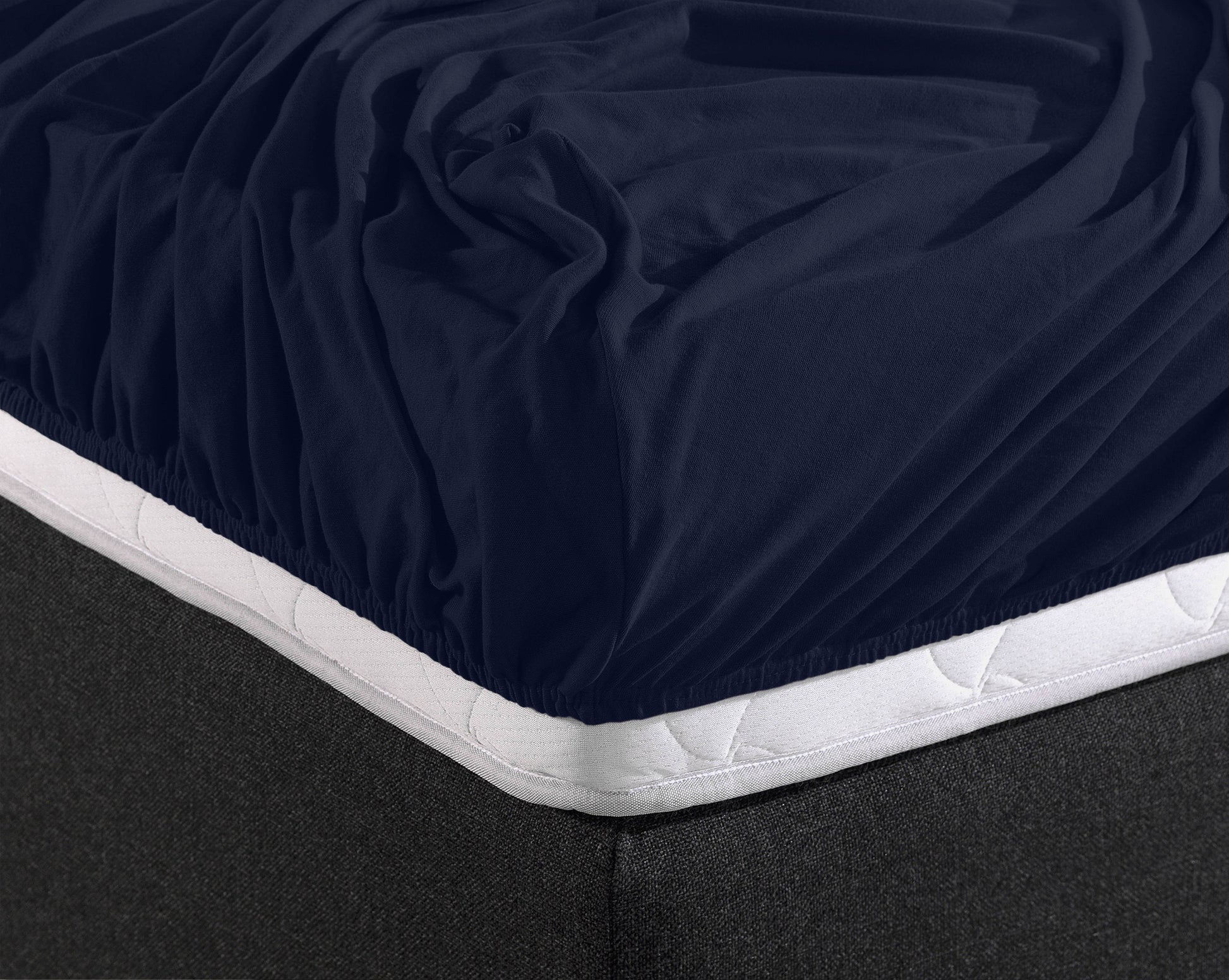 Einzel Jersey 135 gr. Spannbettlaken Indigo Blau 140 x 200 cm - Palo24